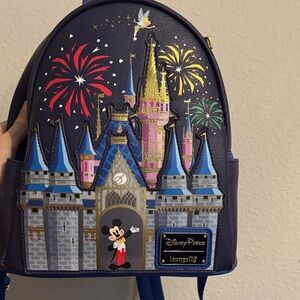 Loungefly Disney Parks Castle Backpack with Fireworks